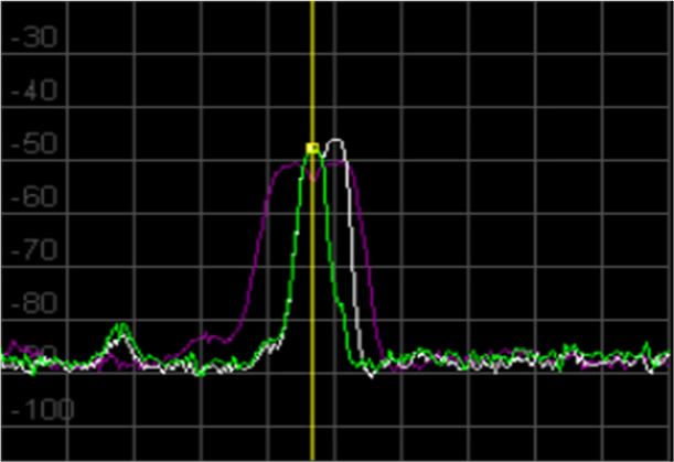 Real-time spectrum viewing, record storage & tracking measurement
